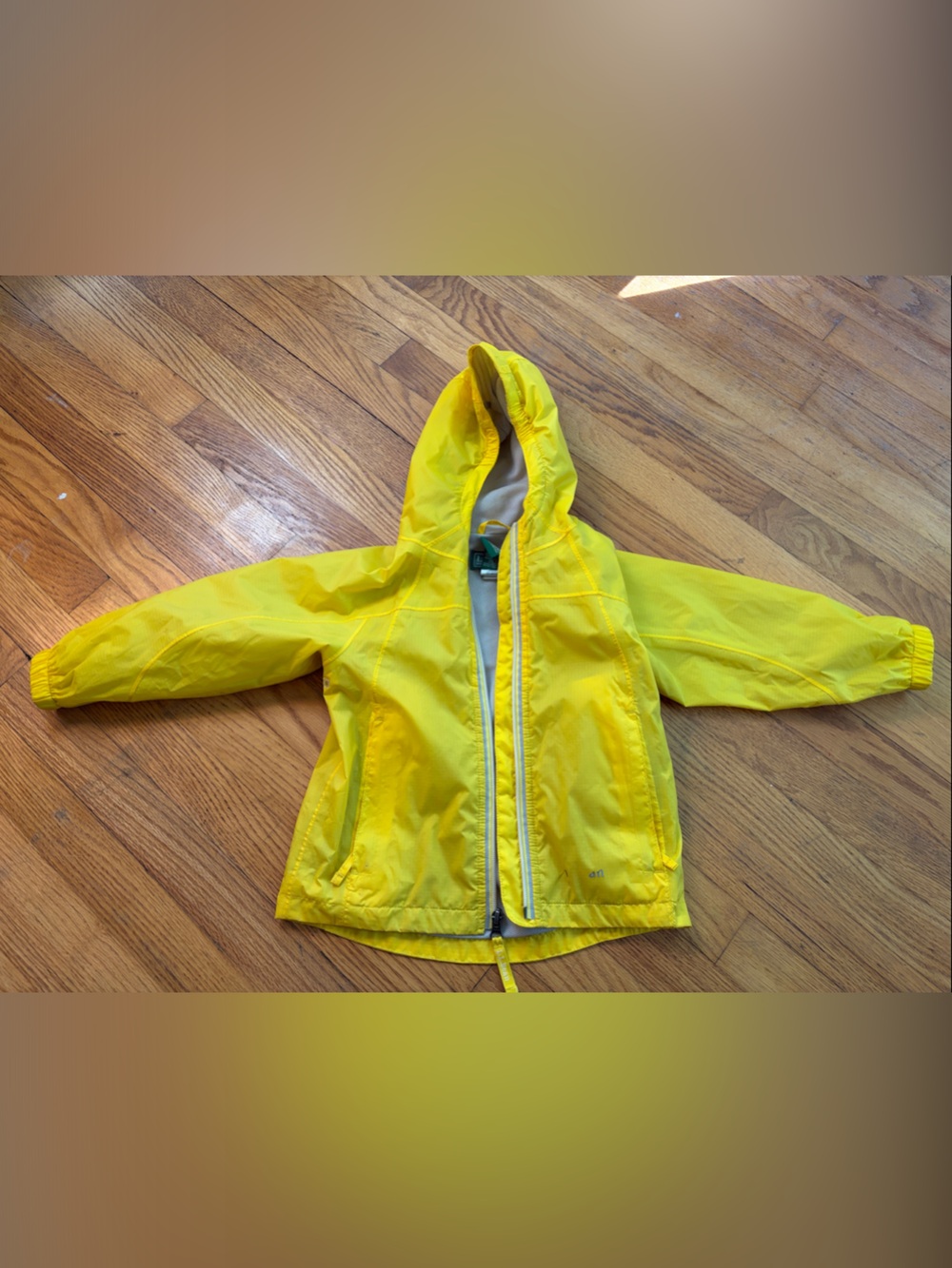 L.L.Bean Discovery Yellow Rain Jacket size 4T